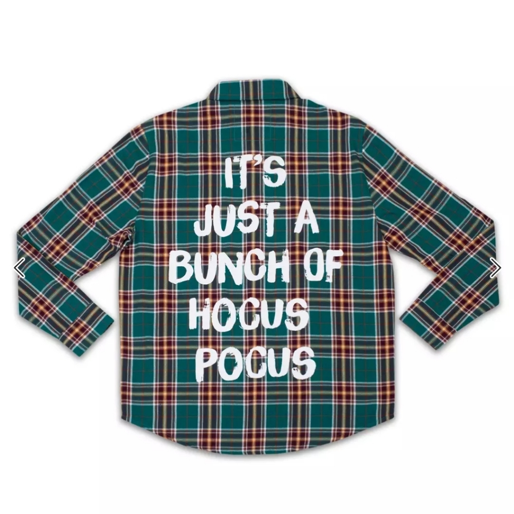 Cakeworthy hocus pocus plaid shirt